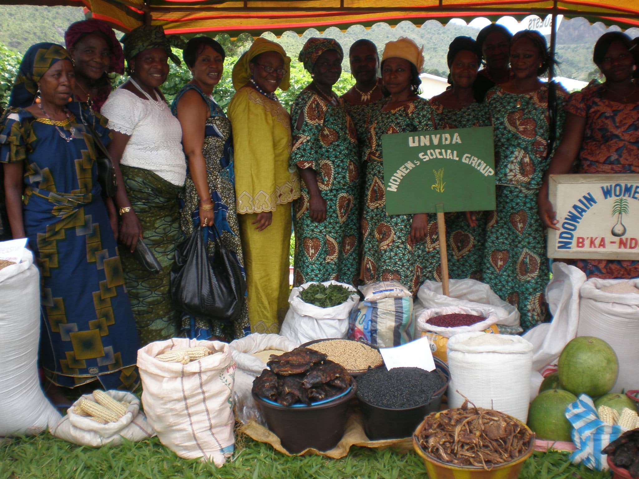 Community members gathered outdoors